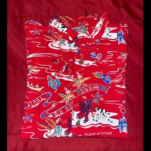 Authentic Big Dogs Hawaiian Flannel Mens Large